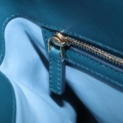 Bvlgari Handbag Leather, TURQUOISE, LEATHER, Handbag