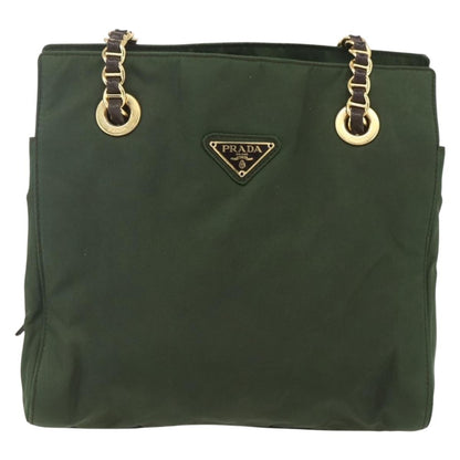 Prada Re-Edition 1995 Chain Tote Quilted Re-Nylon, GREEN, NYLON, Shoulder bag