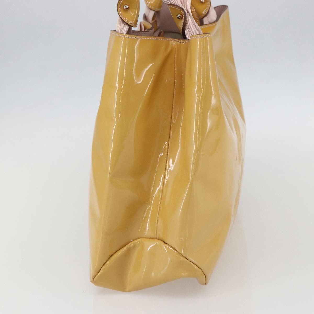 Salvatore Ferragamo Vala Handbag Patent leather, YELLOW, PATENT_LEATHER, Handbag