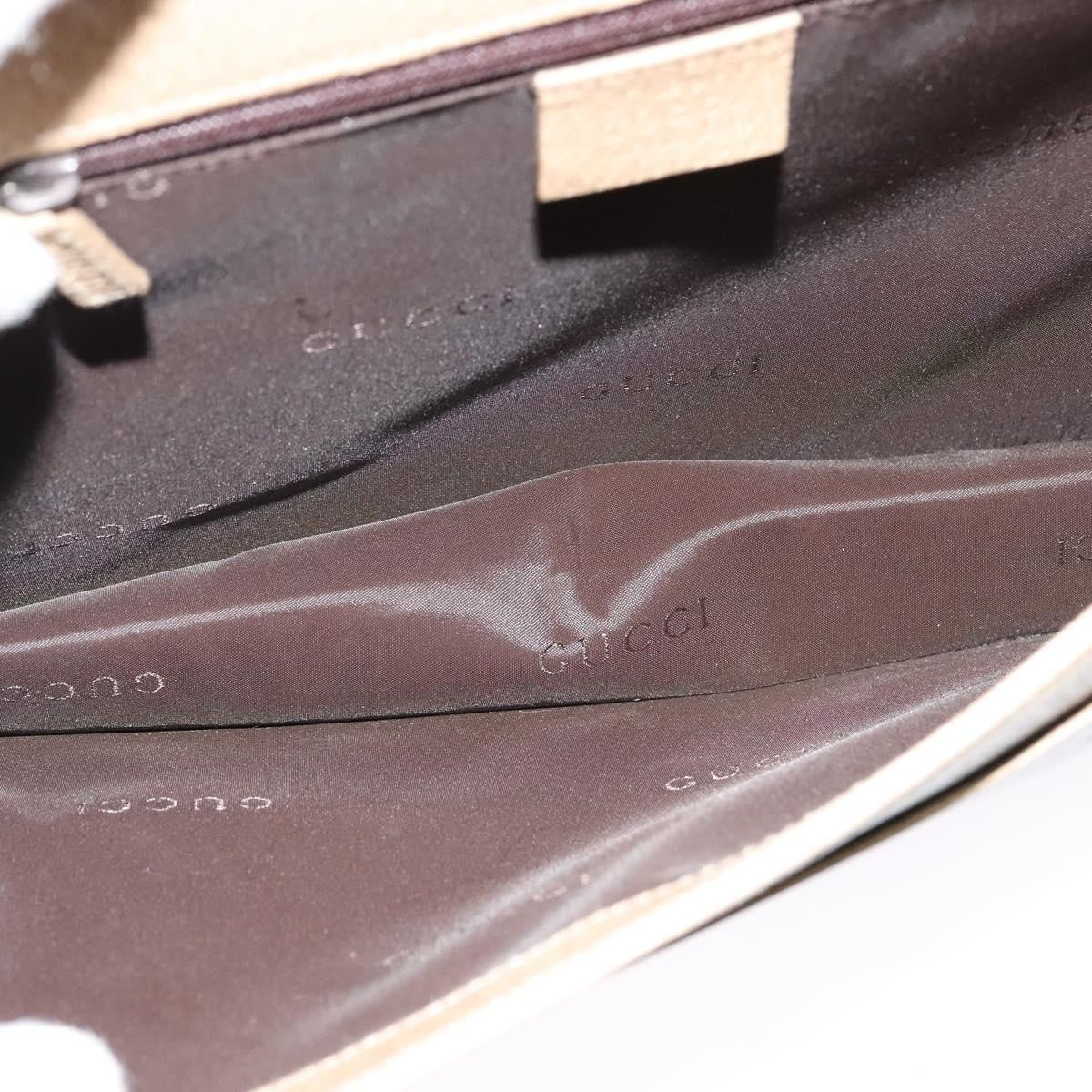 Gucci Vintage Shoulder Bag Leather, BEIGE, LEATHER, Shoulder bag