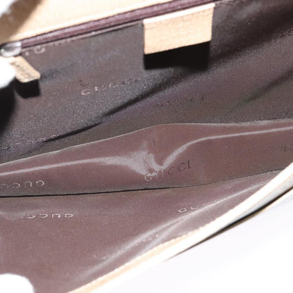 Gucci Vintage Shoulder Bag Leather, BEIGE, LEATHER, Shoulder bag