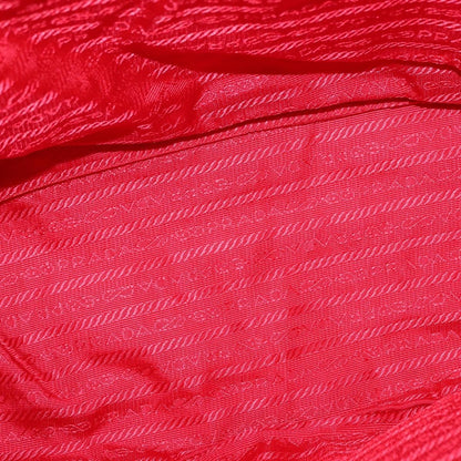 Prada Double Front Pocket Backpack Tessuto, Red, Nylon, Backpack