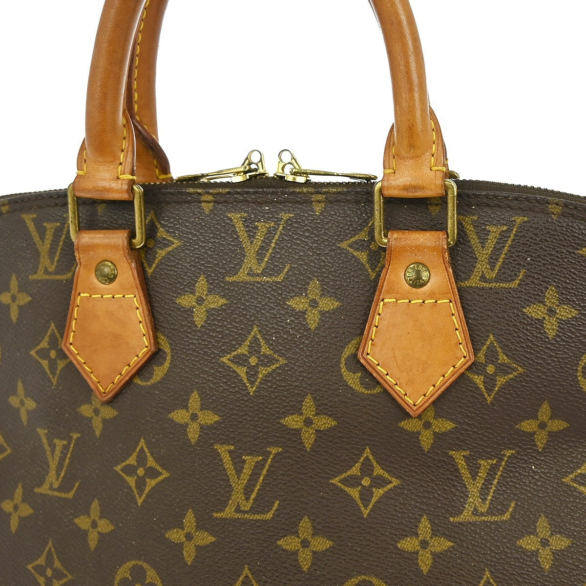 Louis Vuitton Alma Handbag Monogram Canvas, BROWN, CANVAS, Handbag