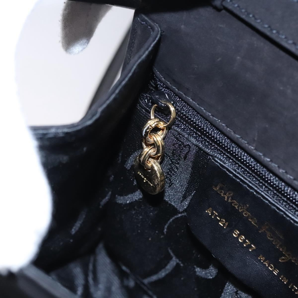 Salvatore Ferragamo Vintage Vara Bow Top Handle Bag Suede, BLACK, SUEDE, Handbag