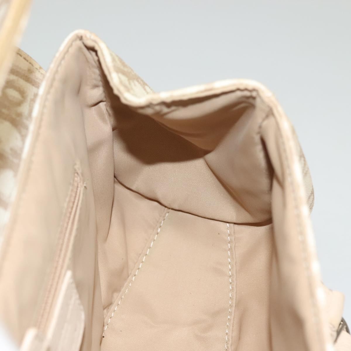Christian Dior Vintage Trotter Romantique Flap Bag Diorissimo Coated Canvas, BEIGE, CANVAS, Handbag