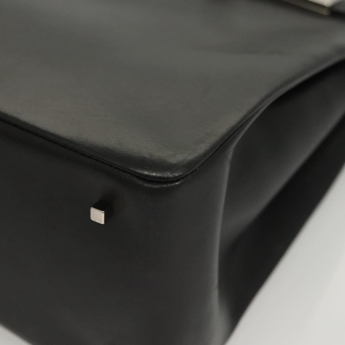 Salvatore Ferragamo Gancini handbag Leather, BLACK, LEATHER, Handbag