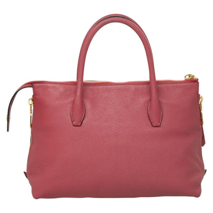 Miu Miu Convertible Madras Side Zip Satchel Grainy Leather, PINK, LEATHER, Handbag