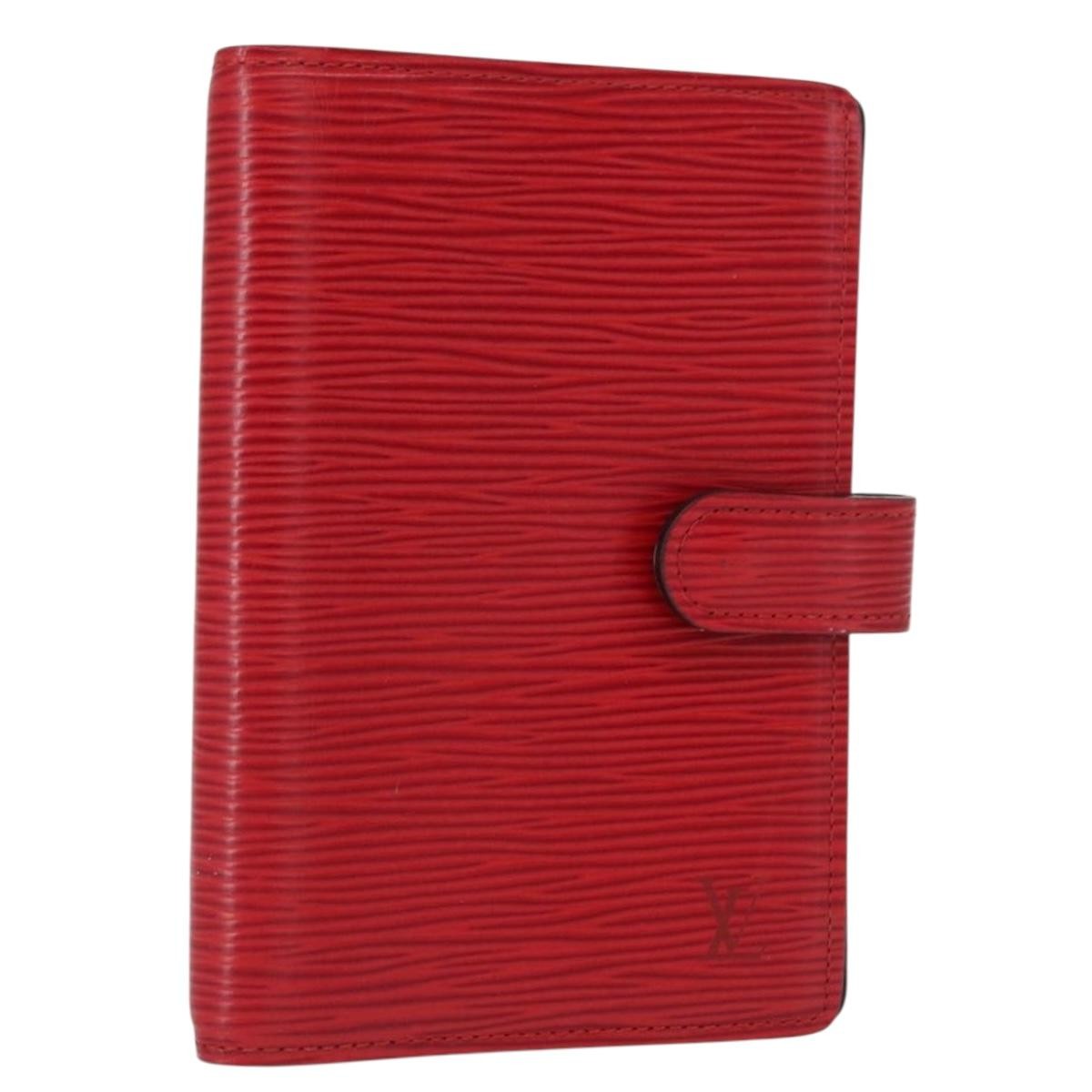 Louis Vuitton Agenda Cover Epi Leather, RED, LEATHER, Wallets