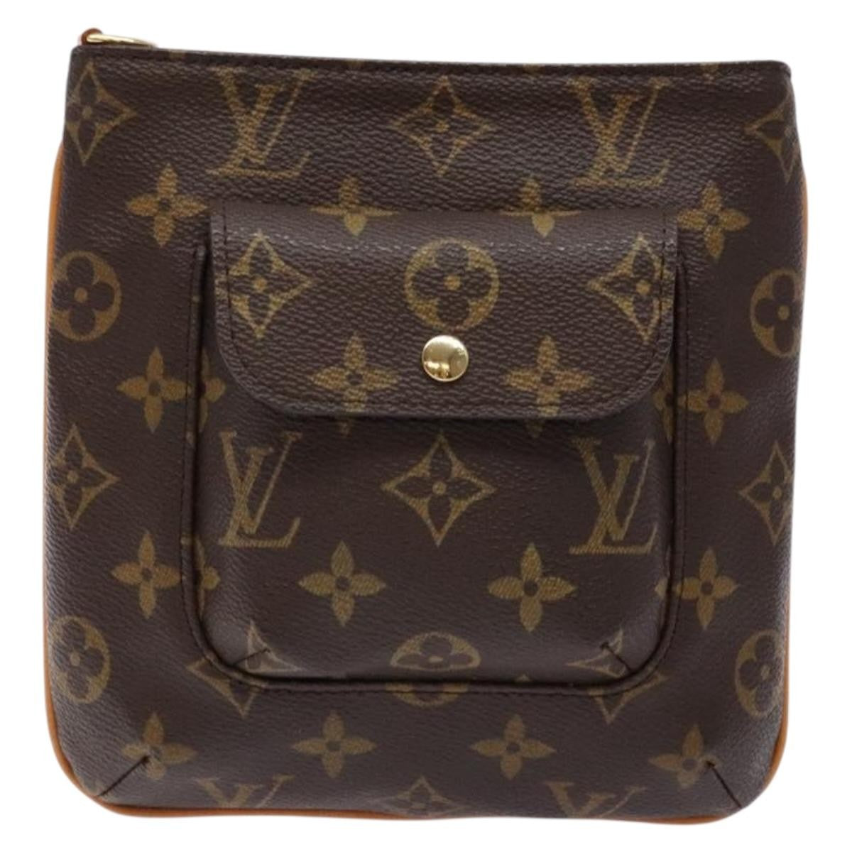 Louis Vuitton Partition Wristlet Clutch Monogram Canvas, BROWN, CANVAS, Clutche & pouche