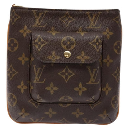 Louis Vuitton Partition Wristlet Clutch Monogram Canvas, BROWN, CANVAS, Clutche & pouche