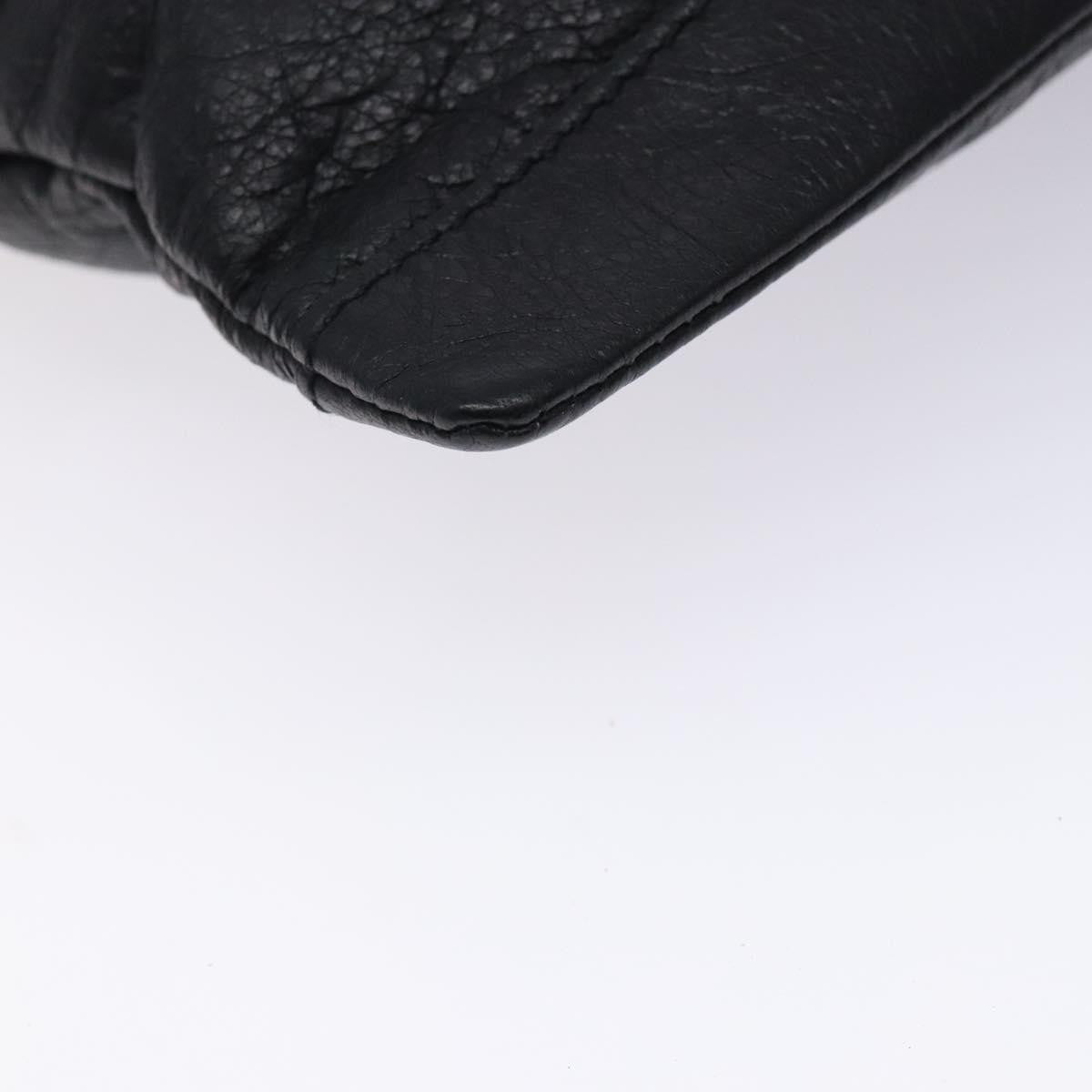 Balenciaga Classic City Clip Pouch Leather, BLACK, LEATHER, Clutche & pouche