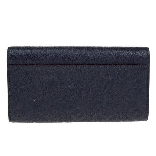 Louis Vuitton Sarah Wallet NM Monogram Empreinte Leather, NAVY, LEATHER, Wallets