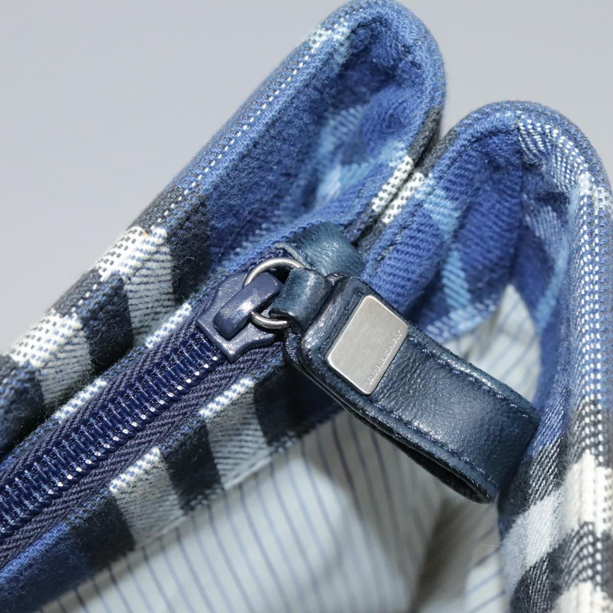 Burberry Nova Check Tote canvas check pattern, BLUE, CANVAS, Tote bag