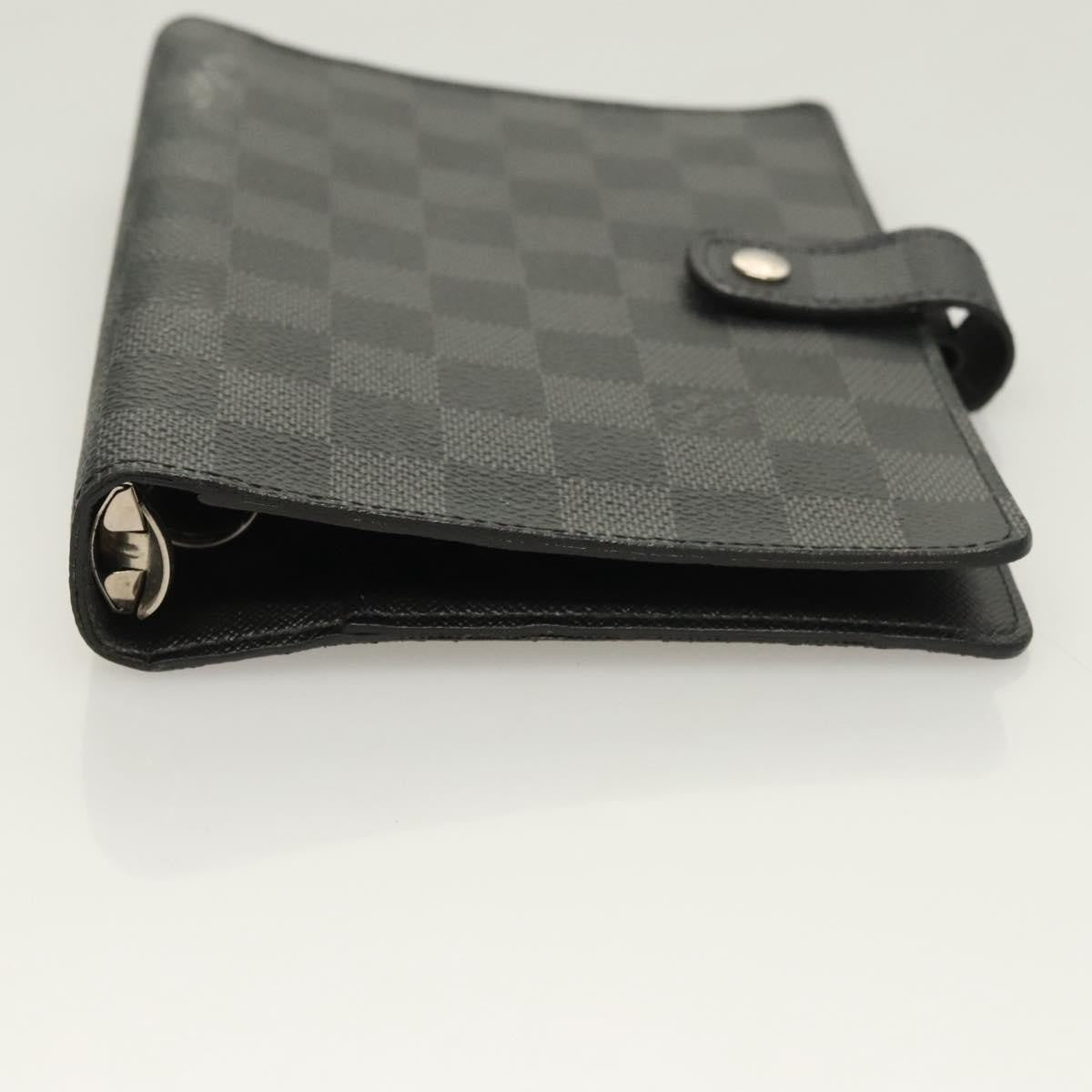Louis Vuitton Agenda Cover Damier Azur, BLACK, CANVAS, Toiletry Case