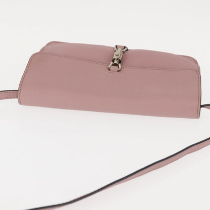 Gucci Jackie Soft Flap Shoulder Bag Leather, PINK, LEATHER, Shoulder bag