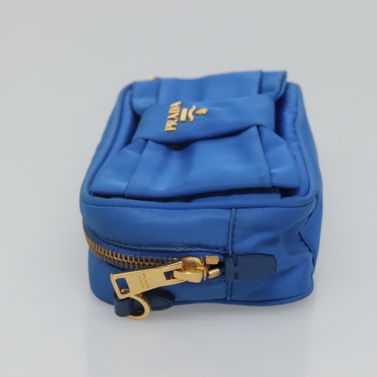 Prada Bow Camera Crossbody Bag Tessuto, BLUE, NYLON, Shoulder bag