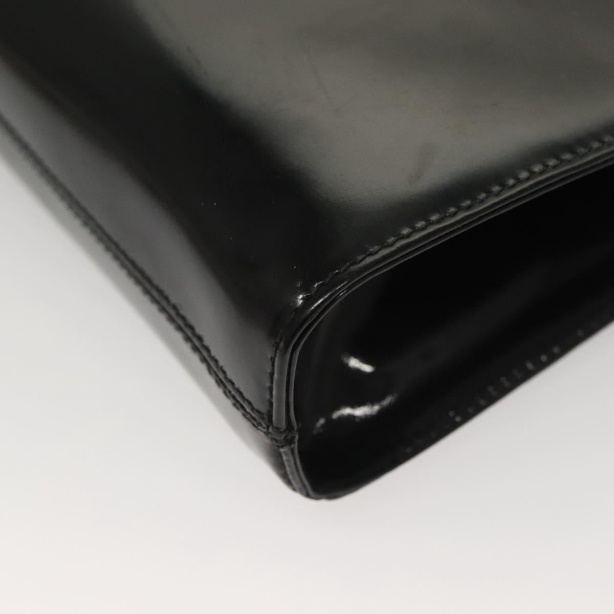 Salvatore Ferragamo Gancini Shoulder Bag Patent Leather, BLACK, PATENT_LEATHER, Shoulder bag