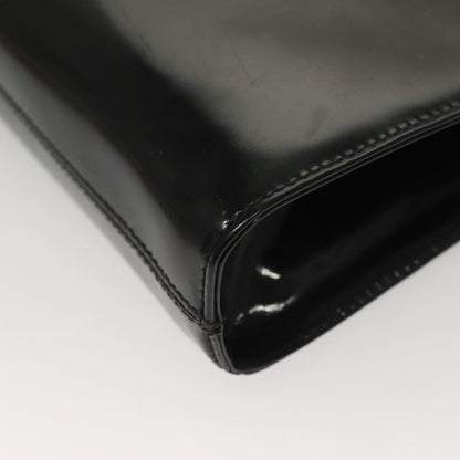 Salvatore Ferragamo Gancini Shoulder Bag Patent Leather, BLACK, PATENT_LEATHER, Shoulder bag