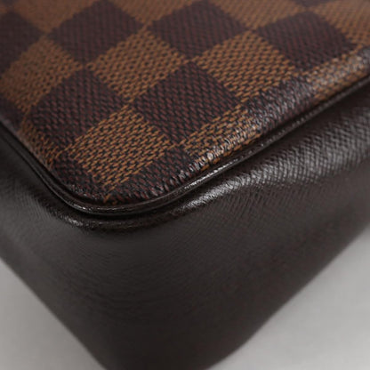 Louis Vuitton Trousse Make Up Bag Damier, BROWN, CANVAS, Clutche & pouche