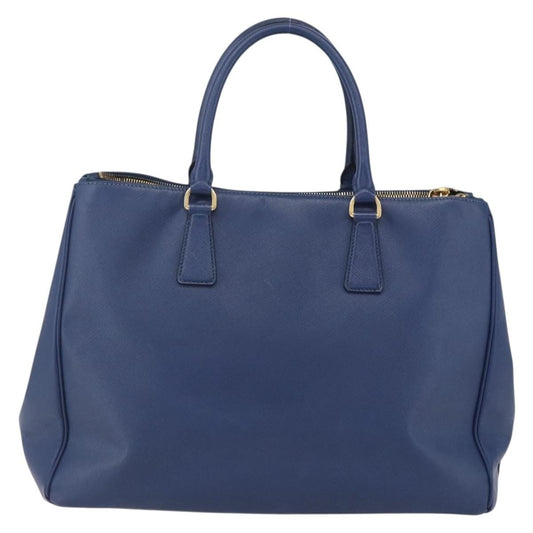 Prada Galleria Double Zip Tote Saffiano Leather, BLUE, LEATHER, Tote bag