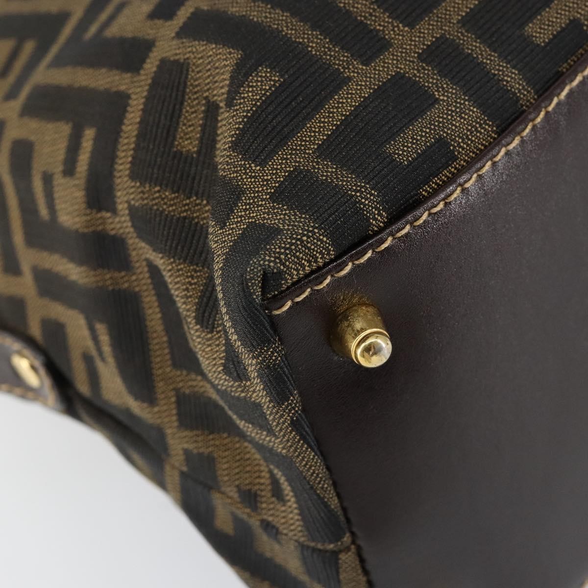 Fendi Vintage Convertible Satchel Zucca Canvas, BROWN, CANVAS, Handbag