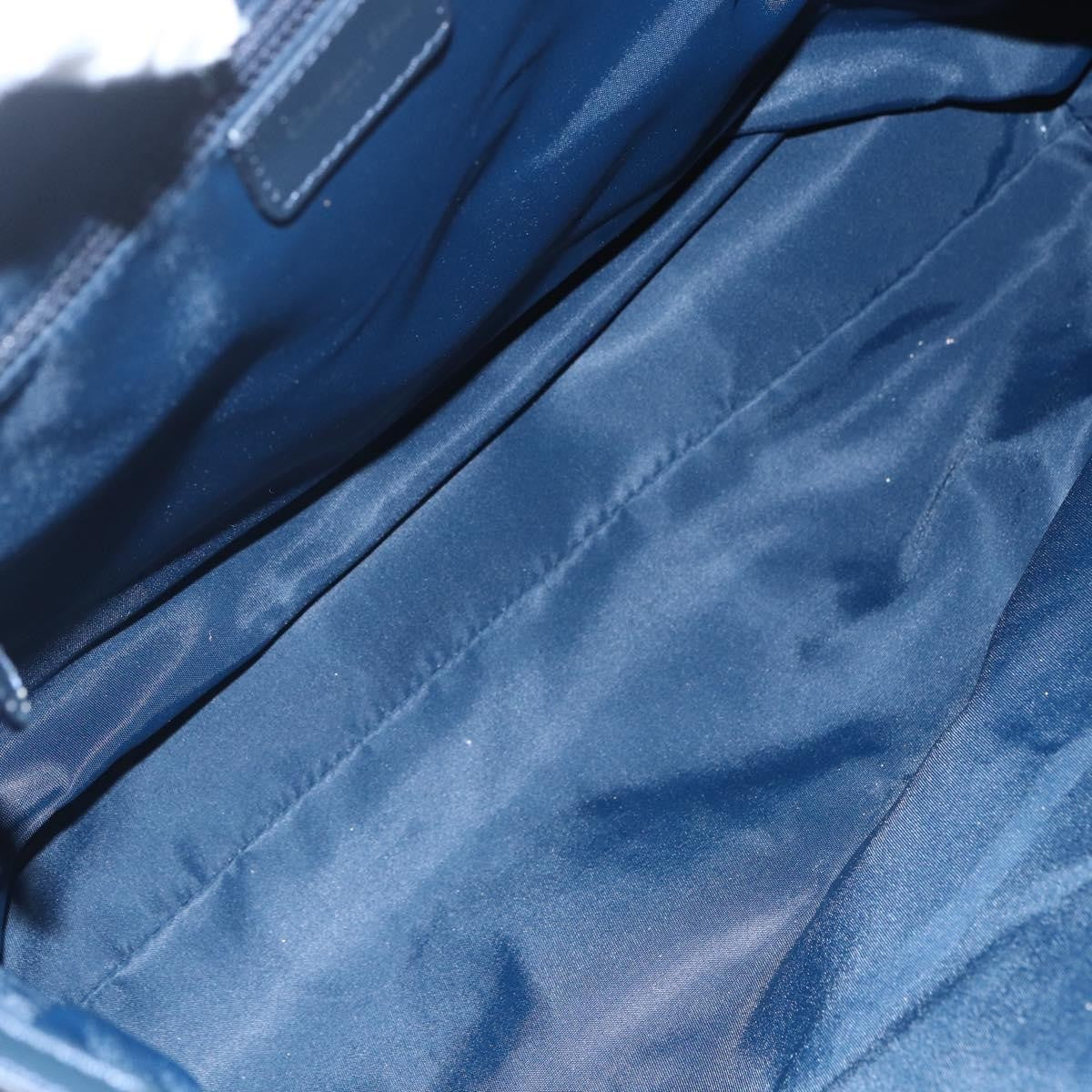 Christian Dior Vintage Trotter Shoulder Bag Canvas, NAVY, CANVAS, Shoulder bag