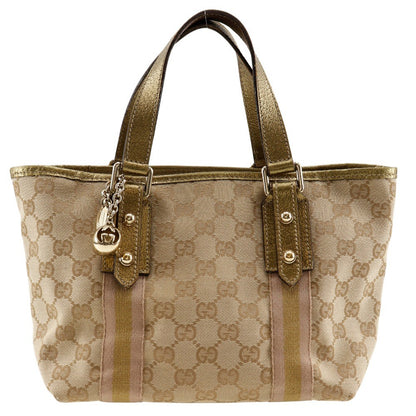 Gucci Belted Tote GG Coated Canvas, BROWN, CANVAS, Handbag