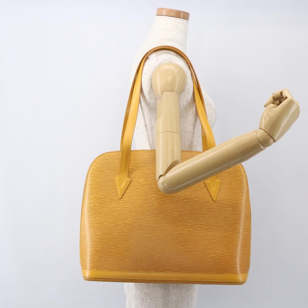 Louis Vuitton Lussac Handbag Epi Leather, YELLOW, LEATHER, Shoulder bag