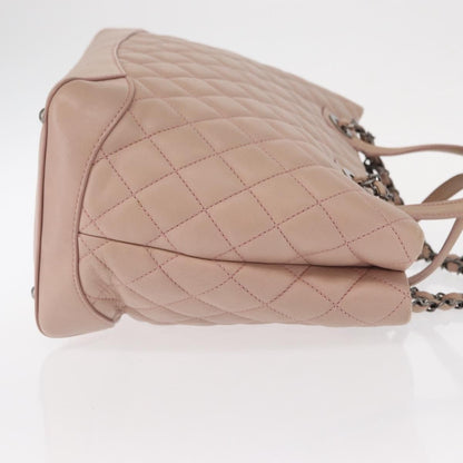 Chanel Easy Shopping Tote Quilted Calfskin, PINK, LEATHER, Tote bag