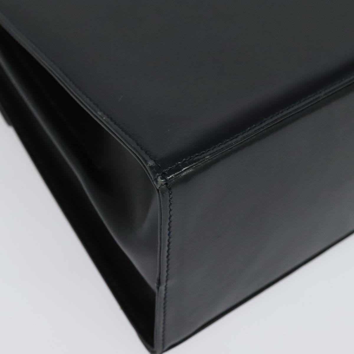 Salvatore Ferragamo Convertible Top Handle Bag Leather, NAVY, LEATHER, Handbag