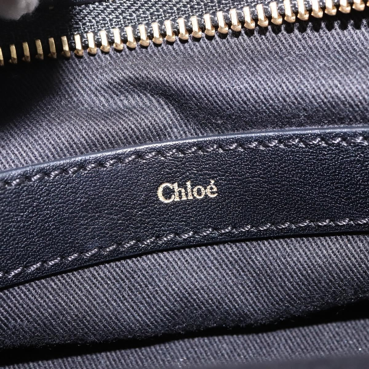 Chloe Alice Satchel Leather, NAVY, LEATHER, Handbag