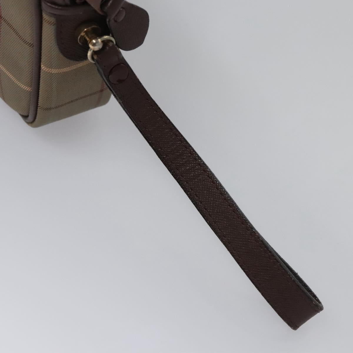 Burberry Nova check Pochette Canvas, BROWN, CANVAS, Clutche & pouche