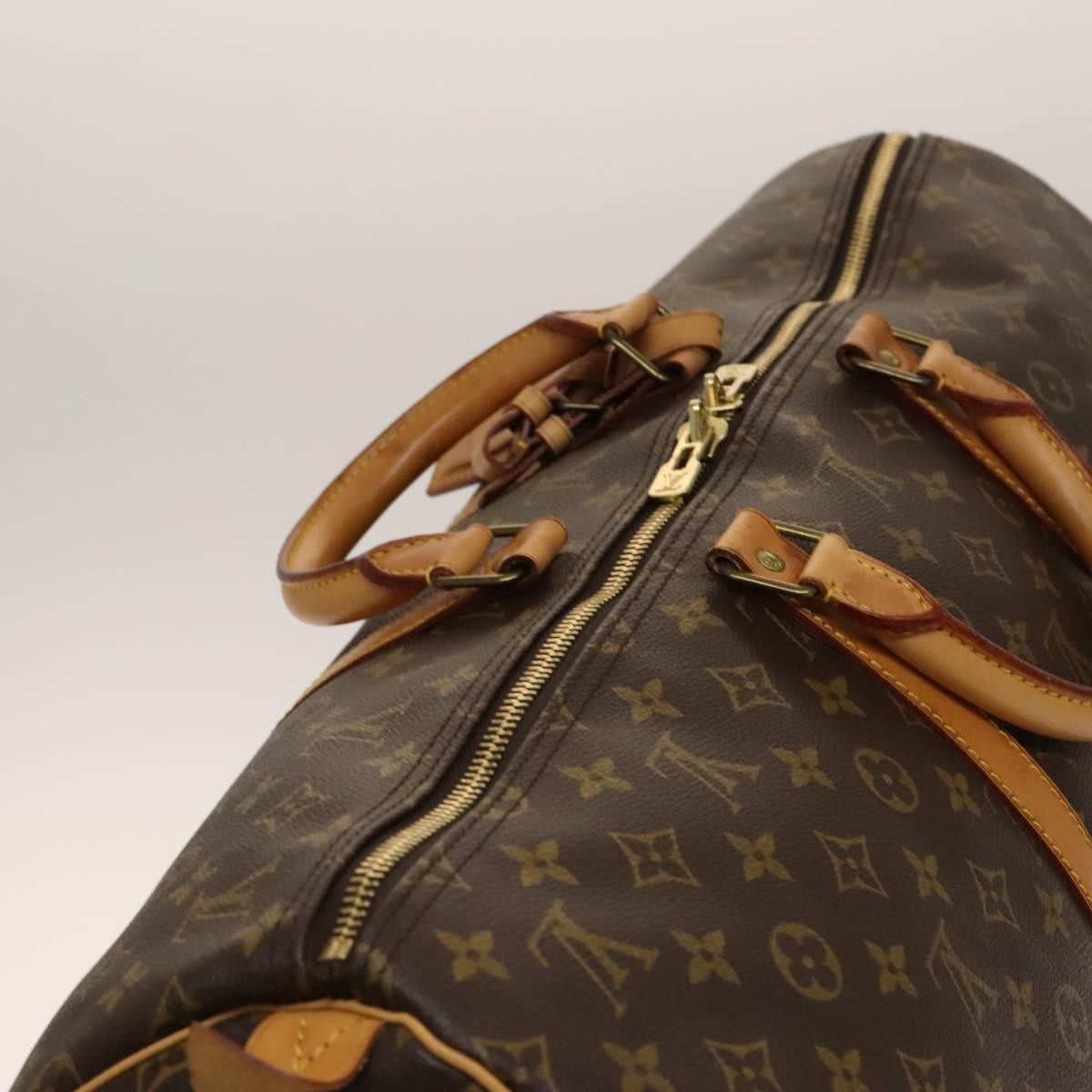 Louis Vuitton Keepall Bag Monogram Canvas, BROWN, CANVAS, Travel bag