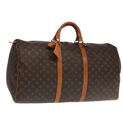Louis Vuitton Keepall Bag Monogram Canvas, BROWN, CANVAS, Travel bag