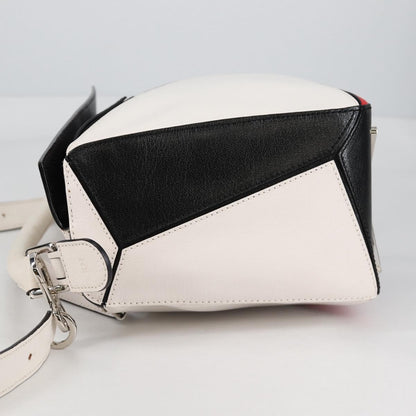 Loewe Puzzle Bag Leather, WHITE, LEATHER, Handbag