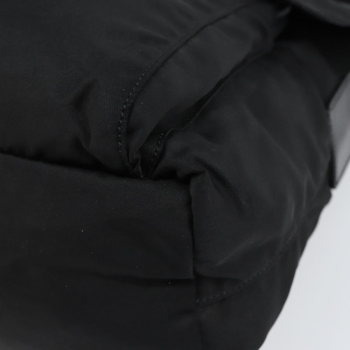 Prada Buckle Messenger Bag Tessuto, BLACK, NYLON, Shoulder bag