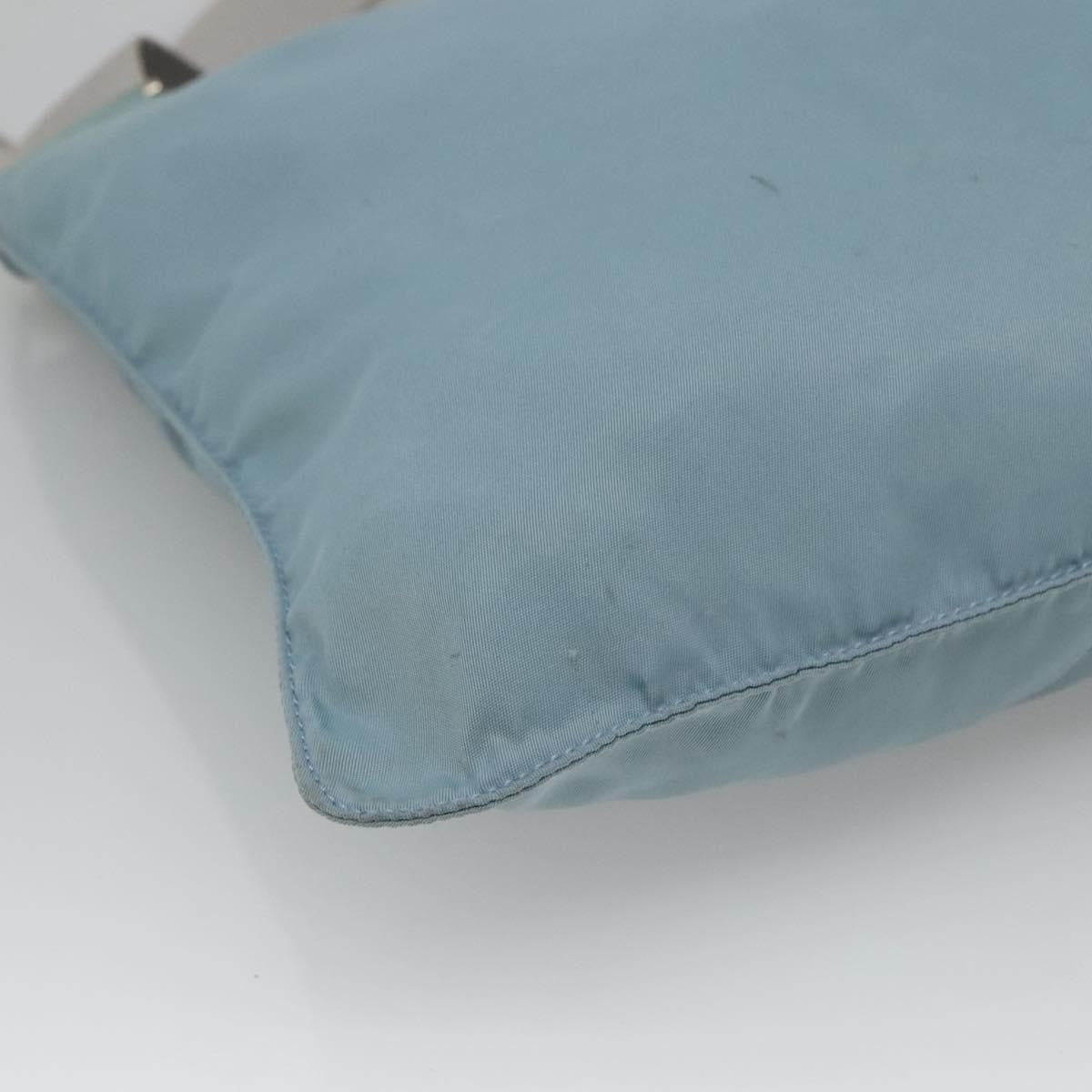 Prada Flat Messenger Bag Tessuto, BLUE, NYLON, Shoulder bag