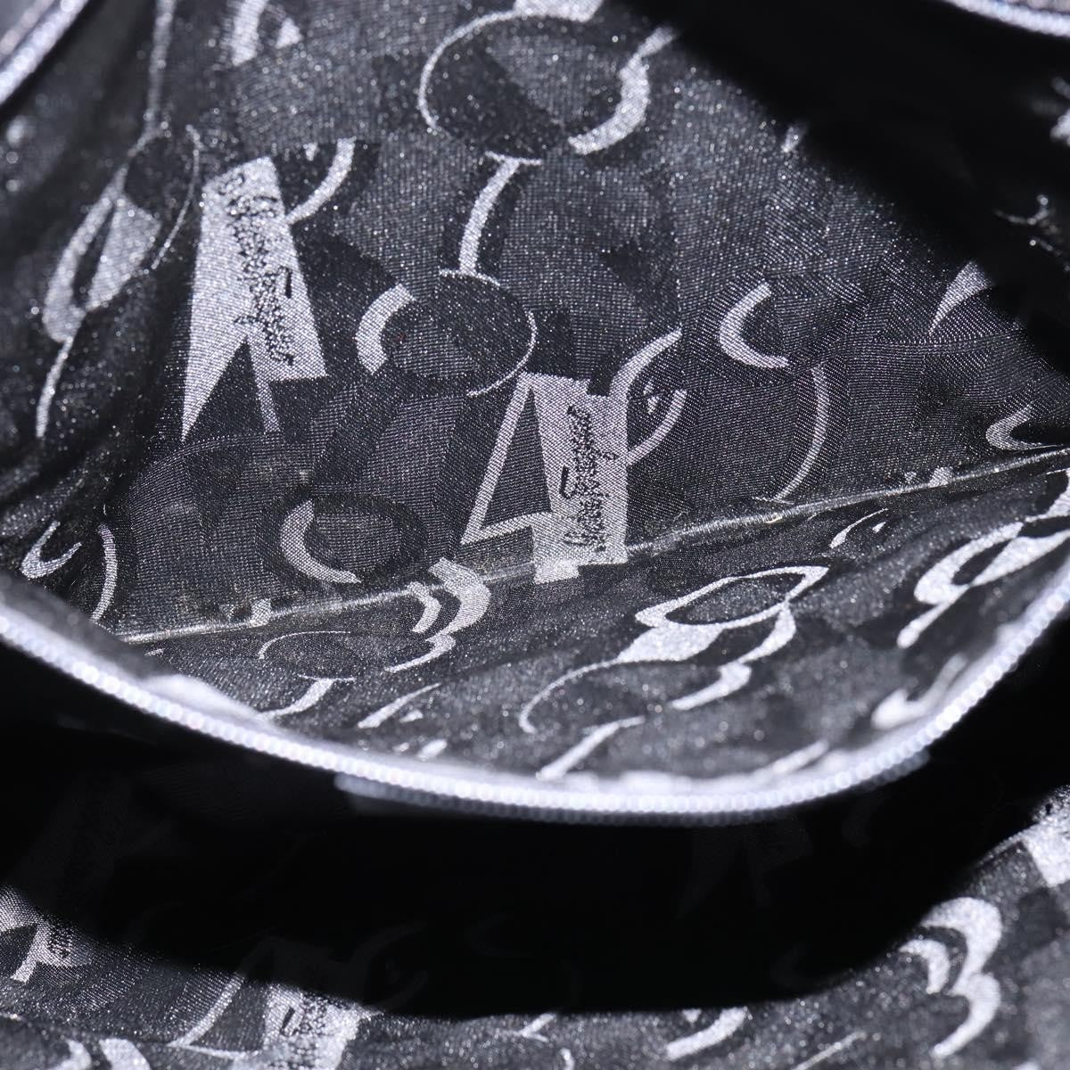 Salvatore Ferragamo Vala Shoulder Bag Canvas, BLACK, CANVAS, Shoulder bag