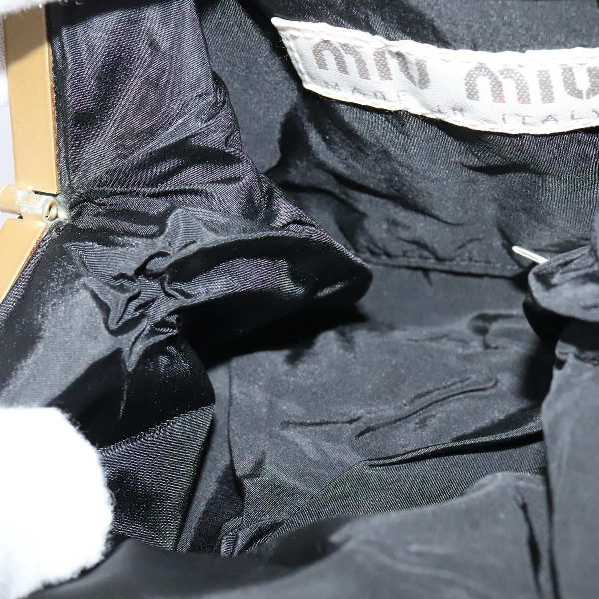 Miu Miu Kisslock Clutch Suede, BLACK, SUEDE, Clutche & pouche