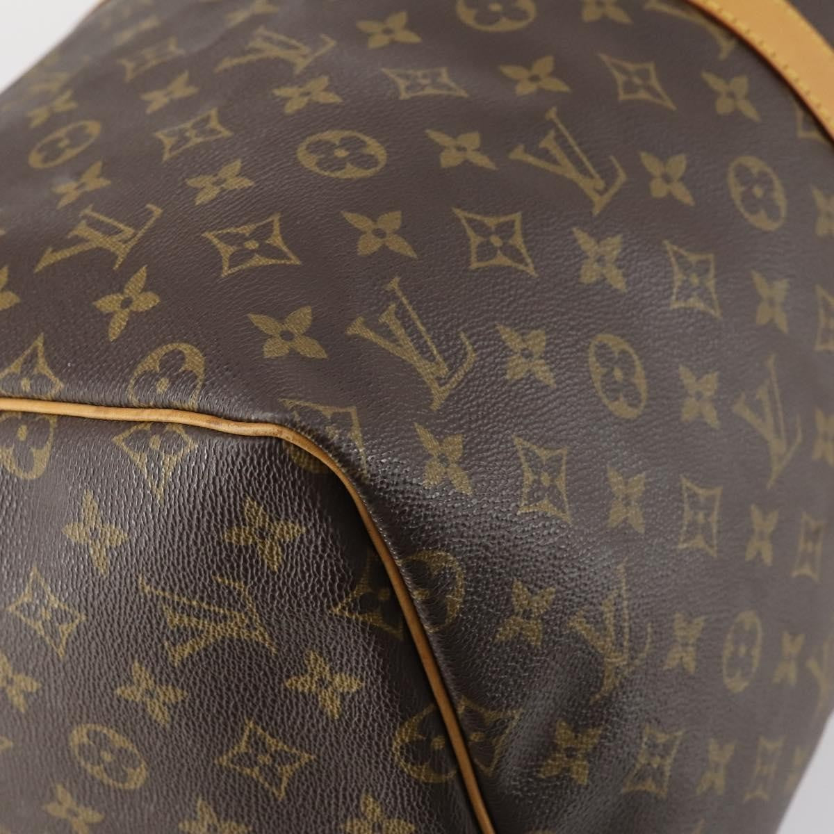 Louis Vuitton Keepall Bag Monogram Canvas, BROWN, CANVAS, Travel bag