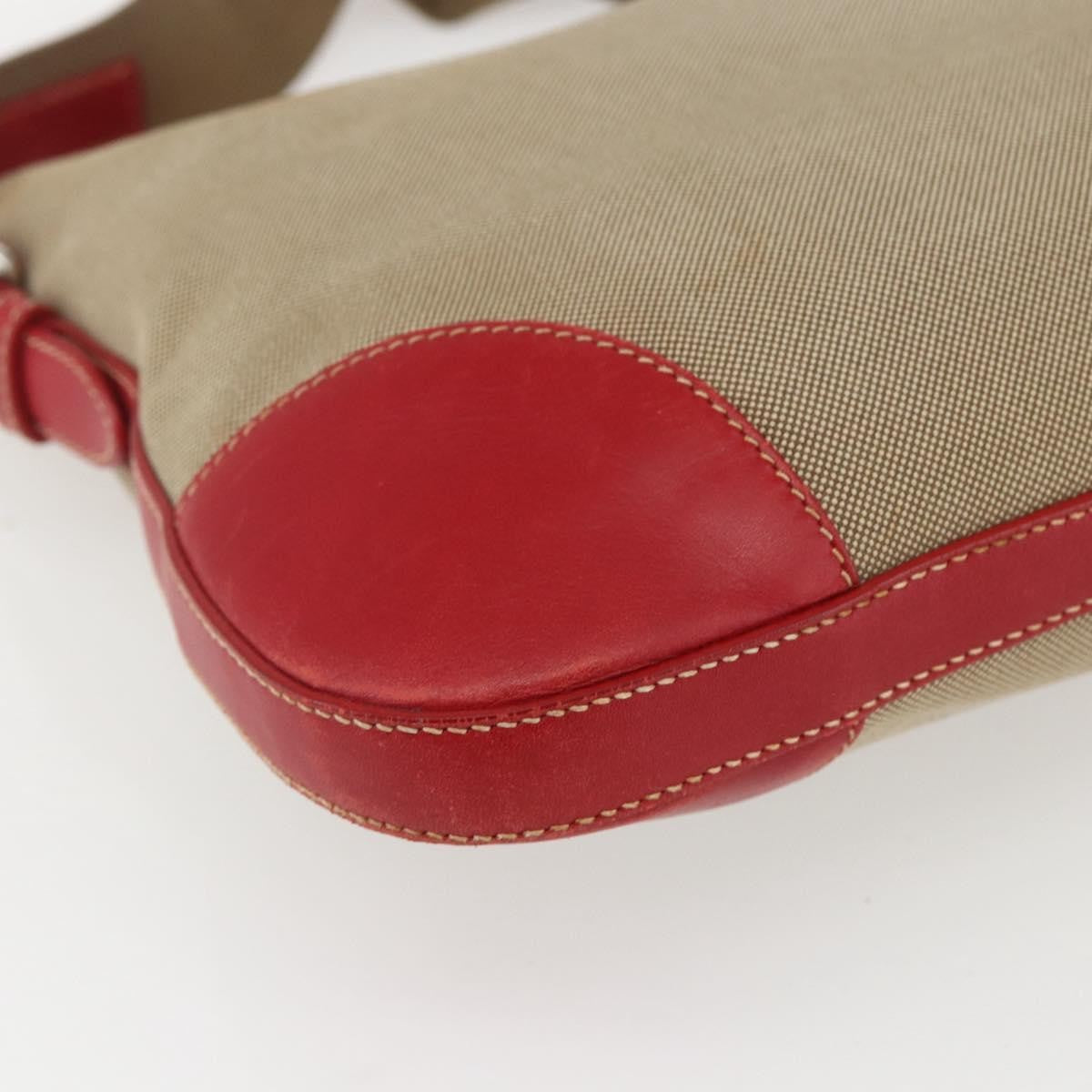 Prada Logo Zip Crossbody Bag Canvas, BEIGE, CANVAS, Shoulder bag