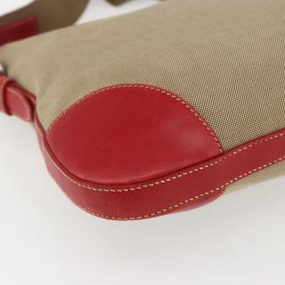 Prada Logo Zip Crossbody Bag Canvas, BEIGE, CANVAS, Shoulder bag