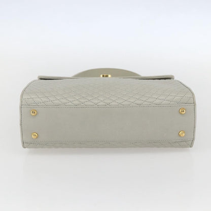 Bally Vintage Handbag Quilted Leather, WHITE, LEATHER, Handbag