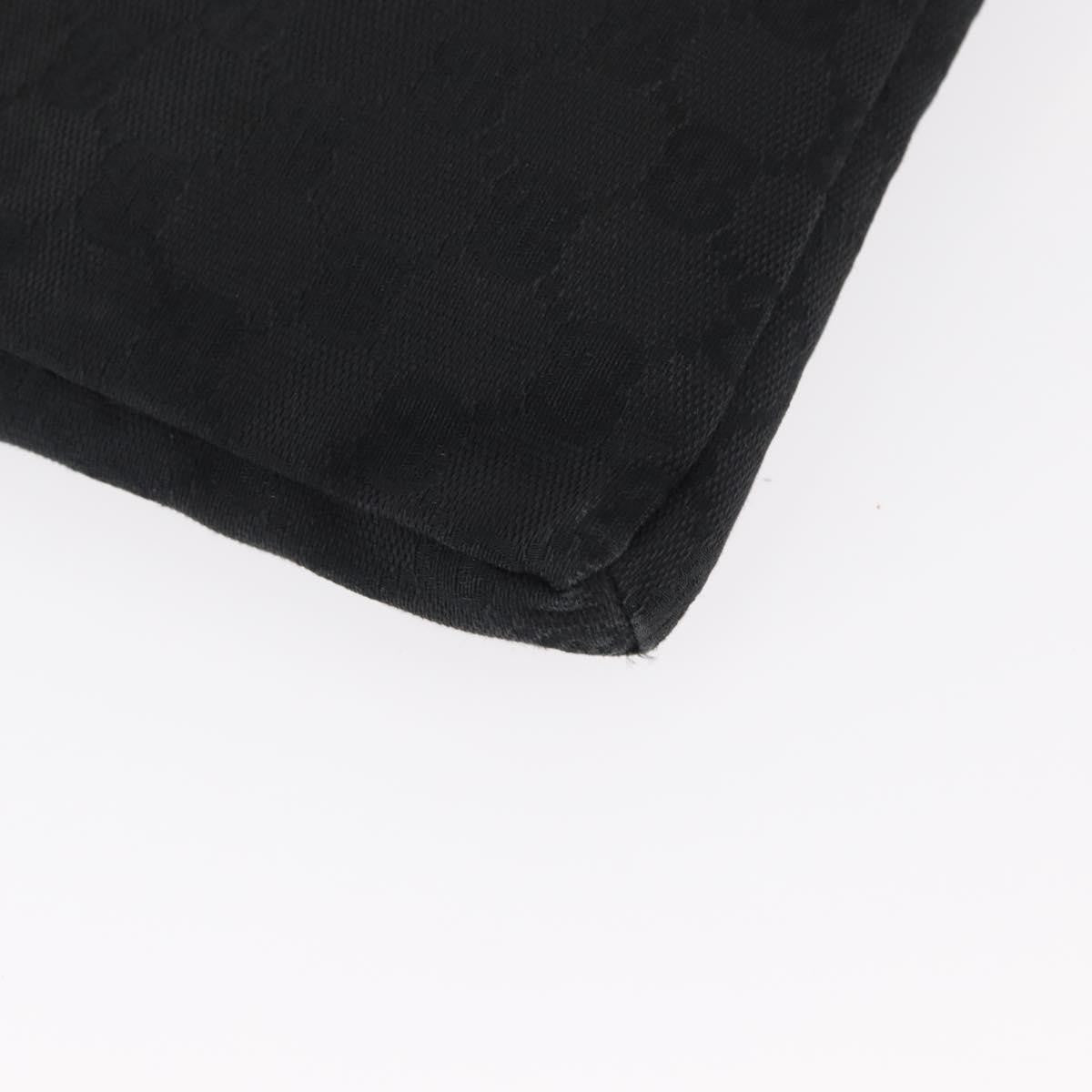 Gucci Vintage Double Belt Bag GG Canvas with Leather, BLACK, CANVAS, Shoulder bag