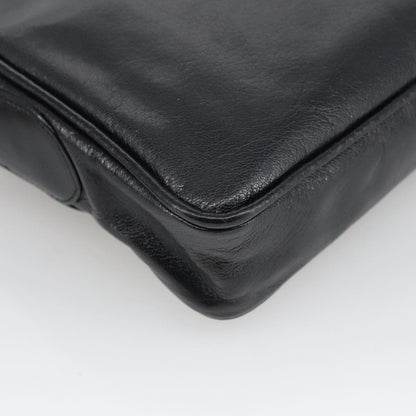 Celine Shoulder Bag Leather, BLACK, LEATHER, Shoulder bag