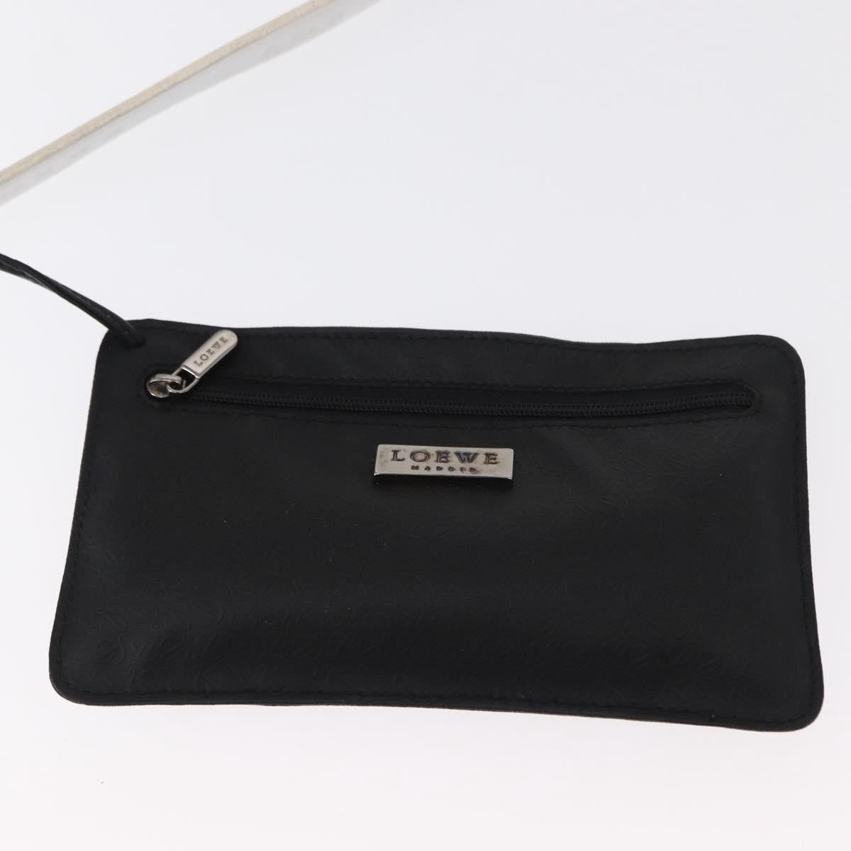 Loewe Anagram Shoulder Bag Leather, BLACK, LEATHER, Shoulder bag