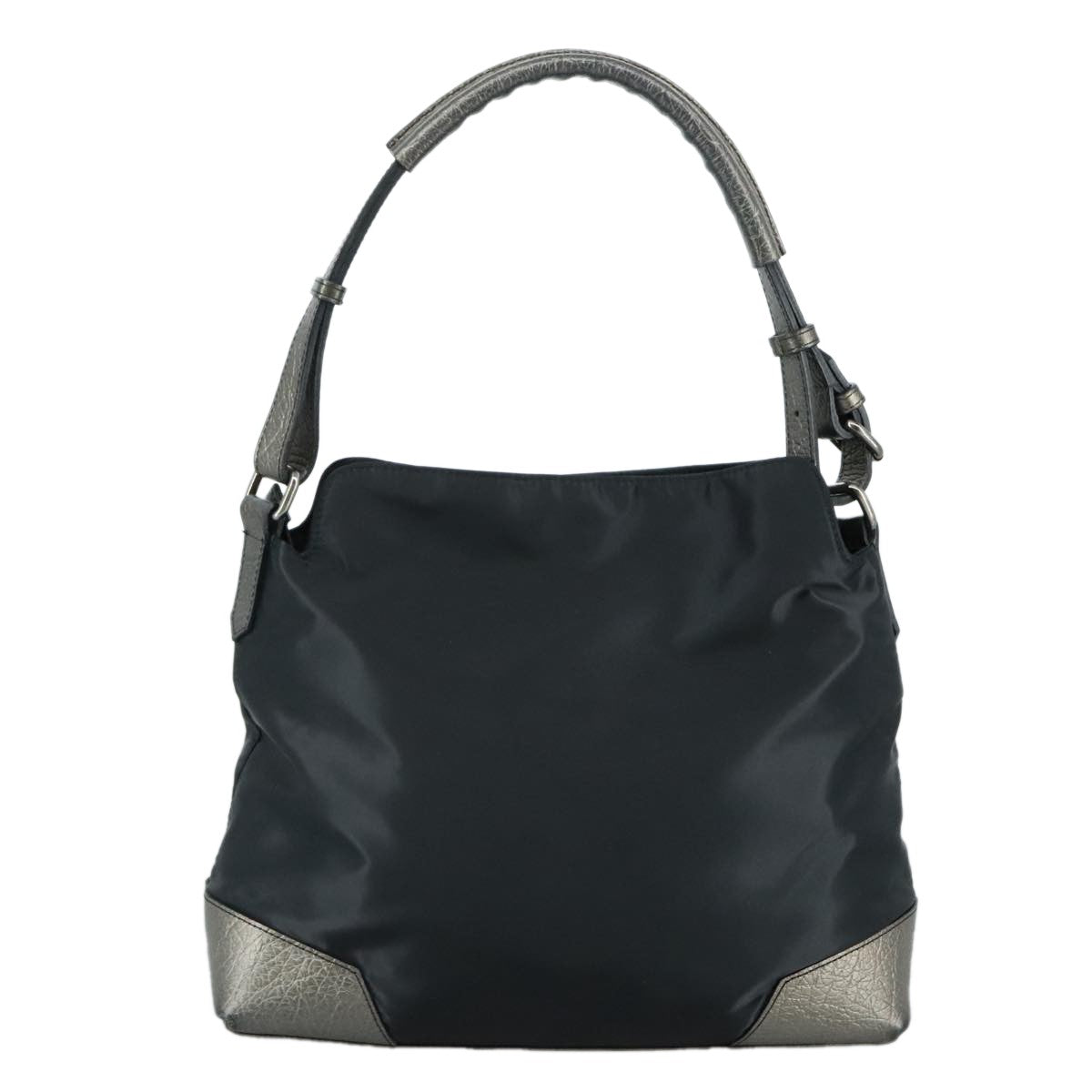 Burberry Vintage Shoulder Bag Nylon, BLACK, NYLON, Shoulder bag