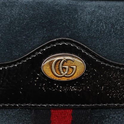 Gucci Ophidia Belt Bag Suede, NAVY, SUEDE, Shoulder bag