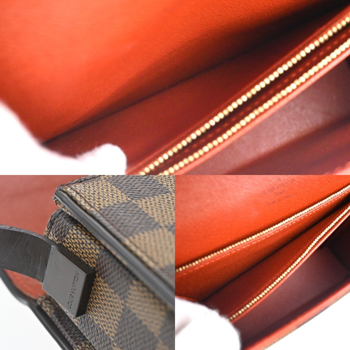 Louis Vuitton Tribeca Handbag Damier, BROWN, LEATHER, Shoulder bag