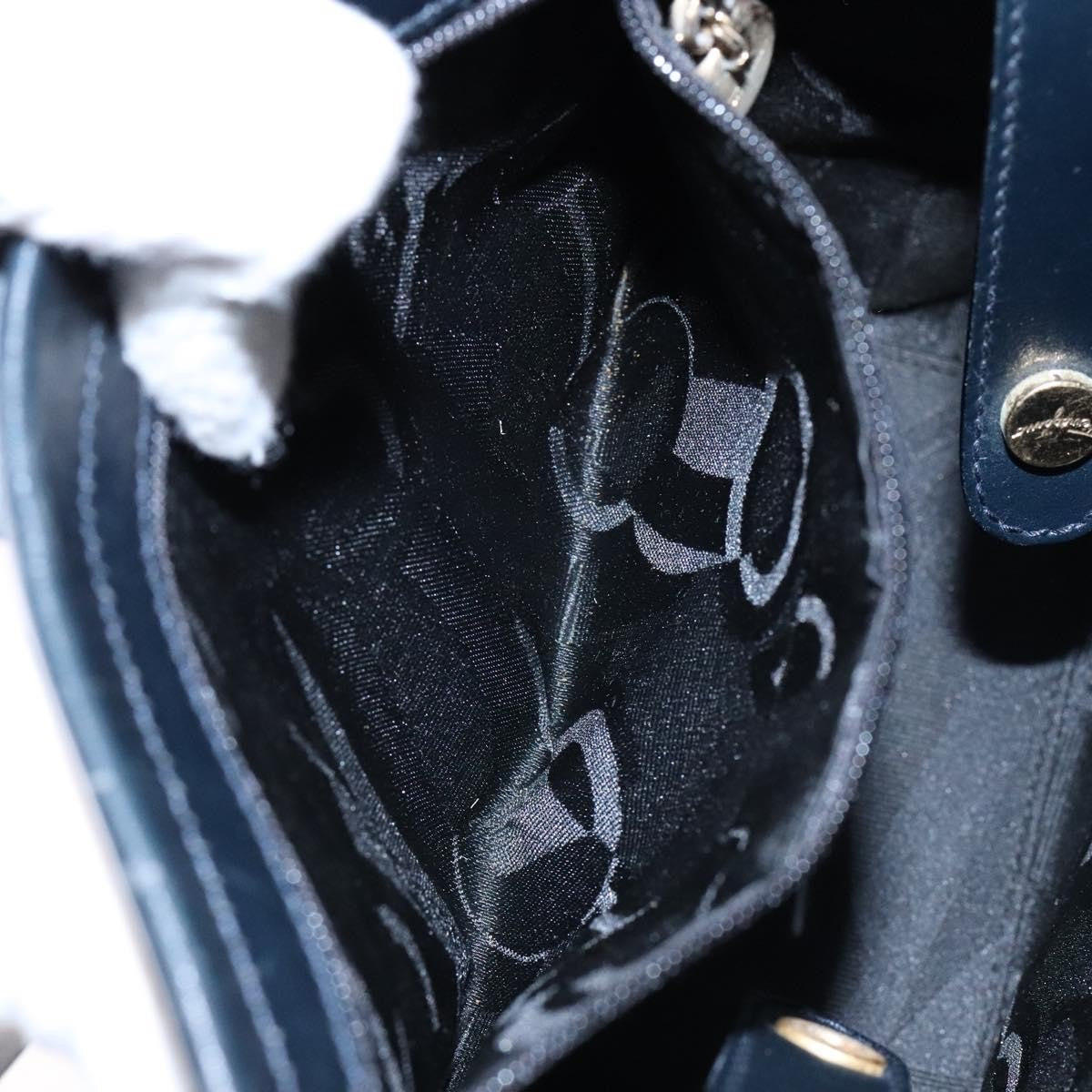 Salvatore Ferragamo Vala Shoulder Bag Leather, NAVY, LEATHER, Shoulder bag